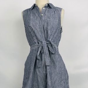 Anthropology Blue & White Stripped Romper